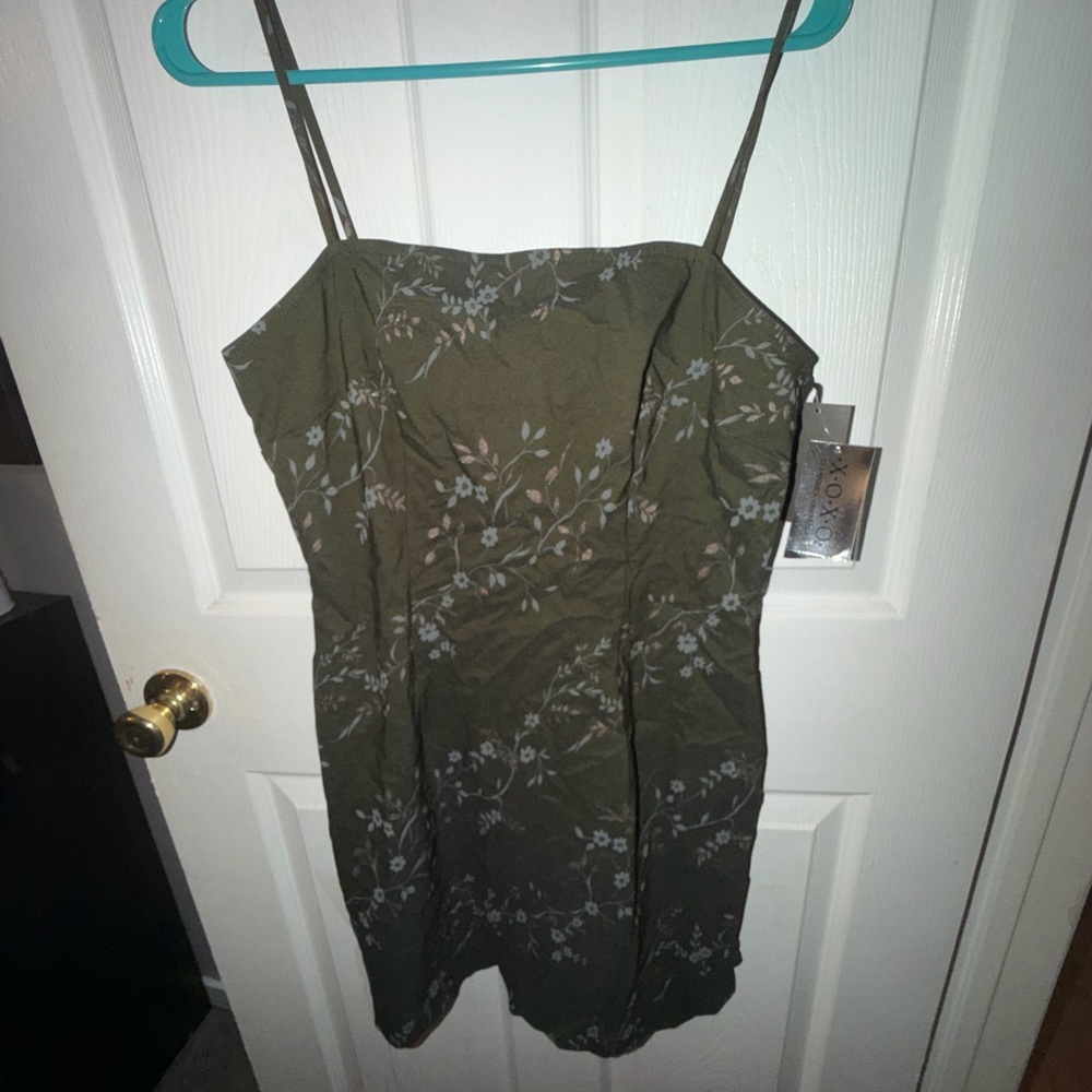 XOXO Olive Green Floral dress